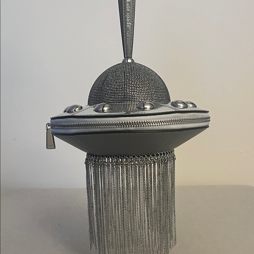 Kate Spade Spaced Out Embellished Metallic 3d UFO Bag